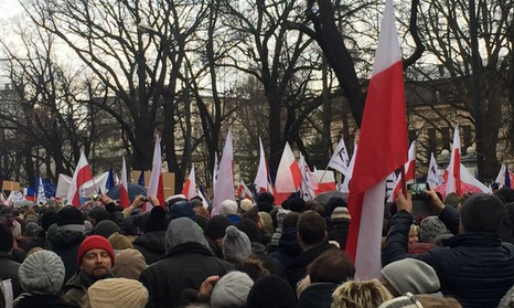 Manifestacja Komitetu Obrony Demokracji w Warszawie