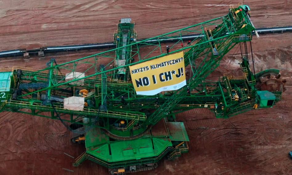 Aktywiści Greenpeace weszli na teren kopalni węgla brunatnego Turów