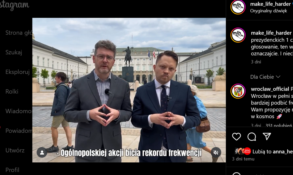 "Kraków rzuca wyzwanie Warszawie". Pomysł influencerów przerodził się w akcję profrekwencyjną
