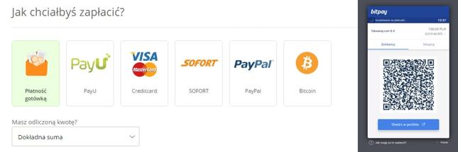 Płatności w Pyszne.pl obsługuje BitPay