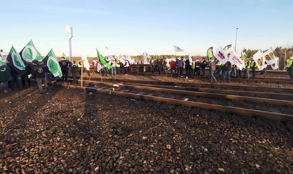 Górniczy związkowcy zablokowali tory. "To tu przyjeżdża koleją rosyjski węgiel"