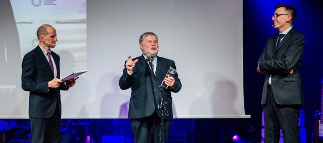 Od lewej: Michał Masłowski, prof. Krzysztof Jajuga, Jarosław Dominiak