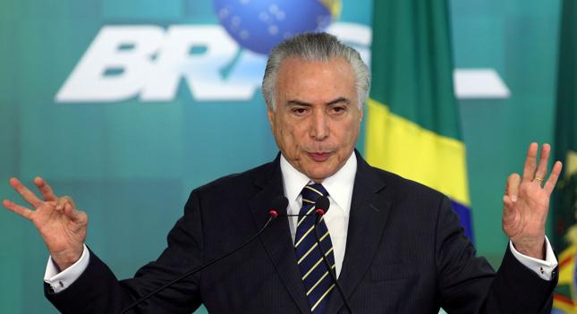 Prezydent Brazylii Michel Temer.