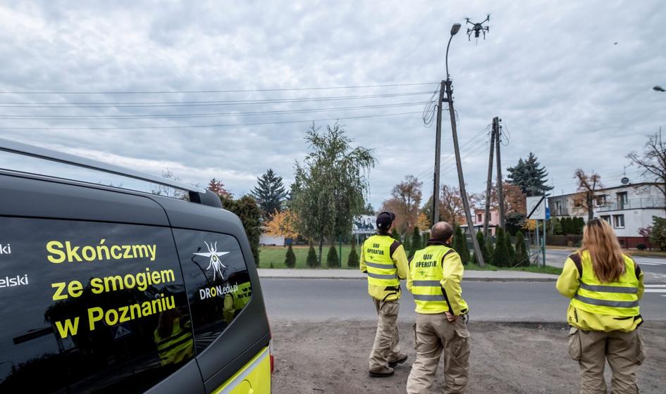 W Poznaniu dron bada jakość powietrza w mieście