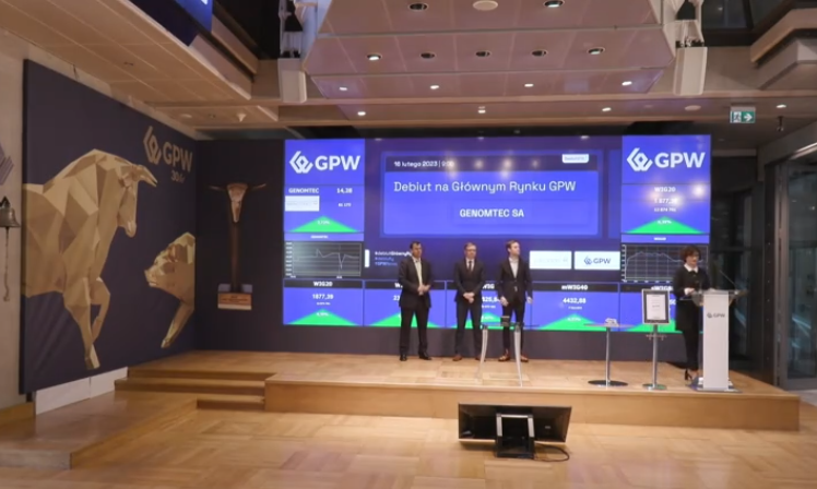 Genomtec zadebiutował na rynku głównym GPW