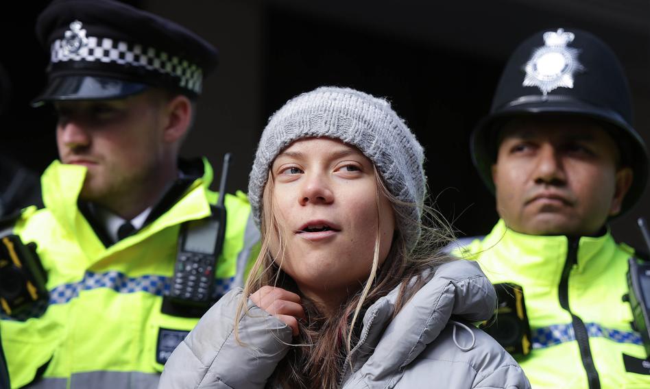 Greta Thunberg zatrzymana przez policję w czasie demonstracji w Londynie