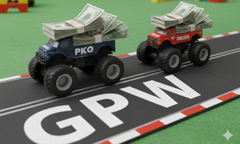 Największa przecena KGHM od kwietnia. PKO drepcze po piętach Orlenowi