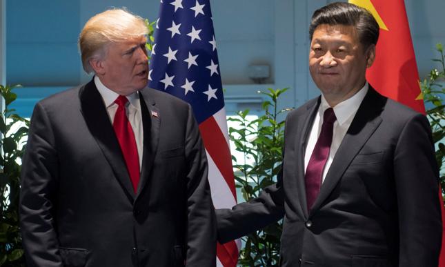 Prezydent USA Donald Trump i prezydent Chin Xi Jinping