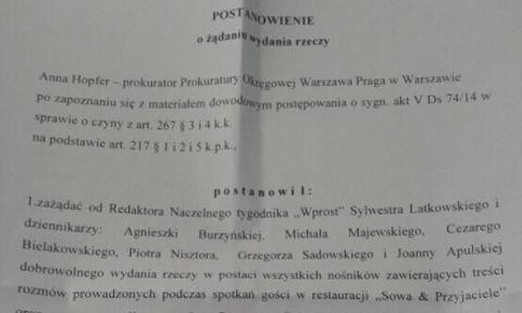 "Wprost" rozważa zażalenie ws. przeszukania