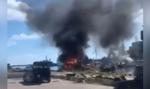Duży pożar w porcie w Odessie po rosyjskim ostrzale. 13 osób rannych
