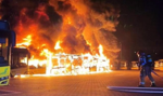 Wielki pożar w Bytomiu. Spłonęło 10 autobusów