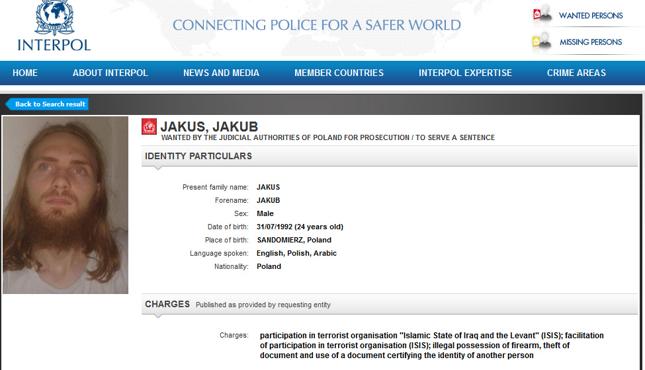 Interpol wystawił czerwoną notę za Polakiem