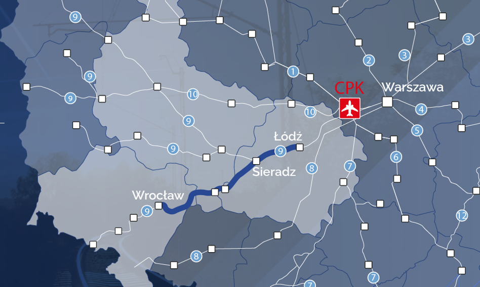 Spółka CPK przedstawiła wariant inwestorski dla linii kolejowej między Wrocławiem a Łodzią