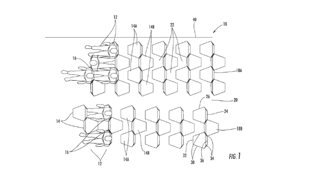 Economy Class Cabin Hexagon - pomysł na rozmieszczenie foteli w samolocie opatentowany przez firmę Zodiac Seats France