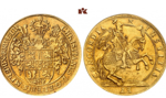Złota moneta z XVII wieku sprzedana na aukcji za 400 tys. euro