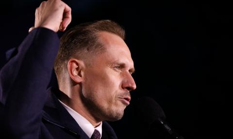 Marszałek Sejmu chce ukarania Berkowicza. Poseł pokazał flagę Izraela ze swastyką