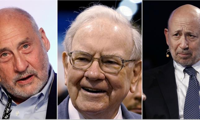 Joseph Stiglitz, Warren Buffett i Lloyd Blankfein