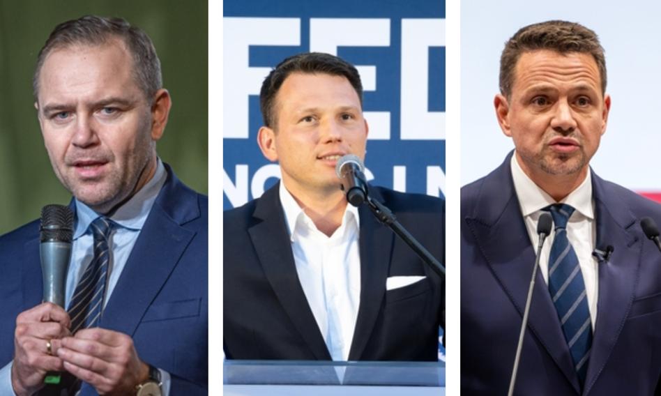 Trzaskowski i Nawrocki na podium. Mentzen ze stratą do czołówki