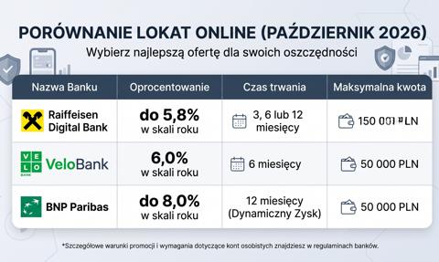 Najlepsze lokaty terminowe online. Przegląd ofert bankowych na październik 2026
