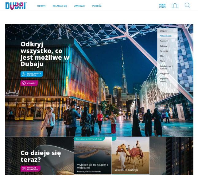 Polska wersja strony internetowej visitdubai.com i polskojęzyczne wersje kont w mediach społecznościowych to część oficjalnych działań promocyjnych Dubaju w Polsce