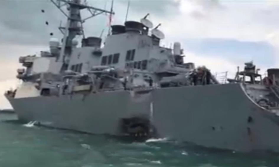 Wewnątrz uszkodzonego niszczyciela USA znaleziono ludzkie szczątki