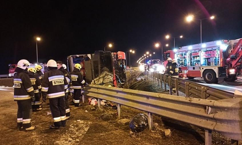 Wypadek ukraińskiego autobusu na A4. Zginęło pięć osób