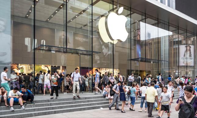 Sklep Apple Store w Szanghaju w Chinach.