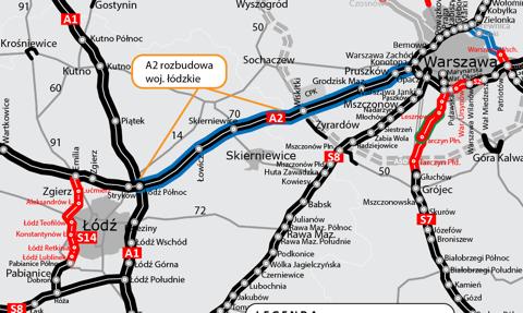 A2 między Łodzią a Warszawą będzie szersza. GDDKiA ogłosiła przetarg