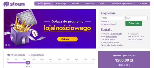 Pożyczka w sLoan – jakie warunki?