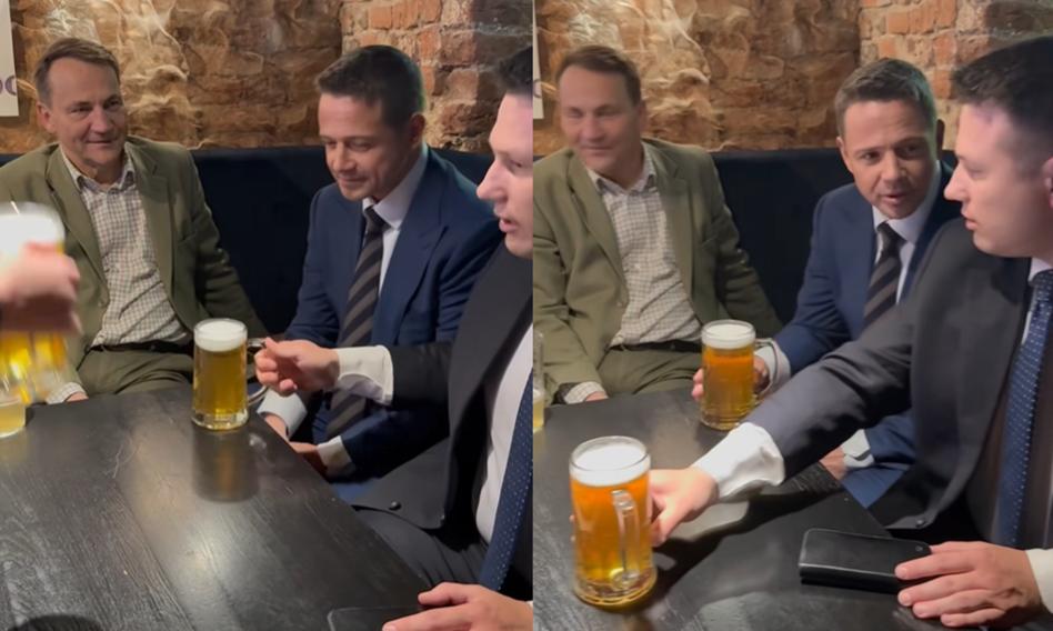 Trzaskowski na piwie z Mentzenem i Sikorskim. "Zaskoczyła mnie reakcja na wypite piwo"