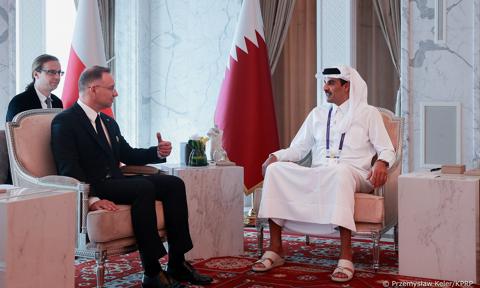 Prezydent Duda: Mamy coraz więcej relacji gospodarczych z Katarem i chcemy, by wzrastały