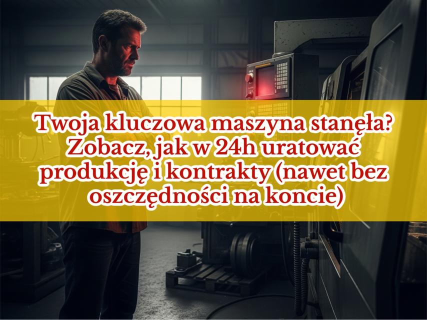 Twoja kluczowa maszyna stanęła? Zobacz, jak w 24h uratować produkcję i kontrakty (nawet bez oszczędności na koncie)