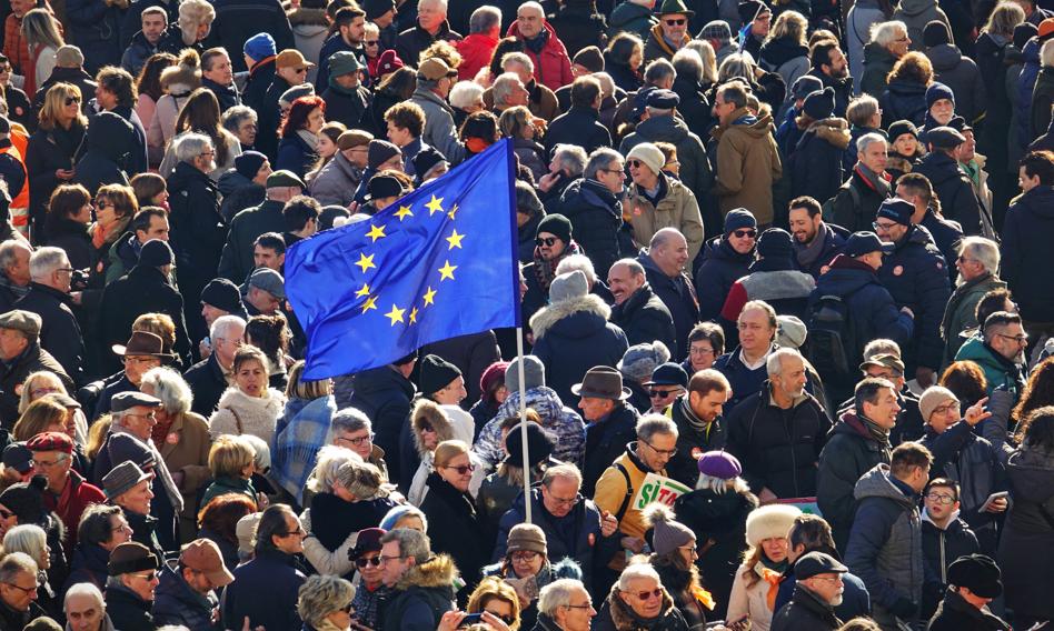 "Plac dla Europy". Włosi manifestowali przywiązanie do Unii i jej wartości